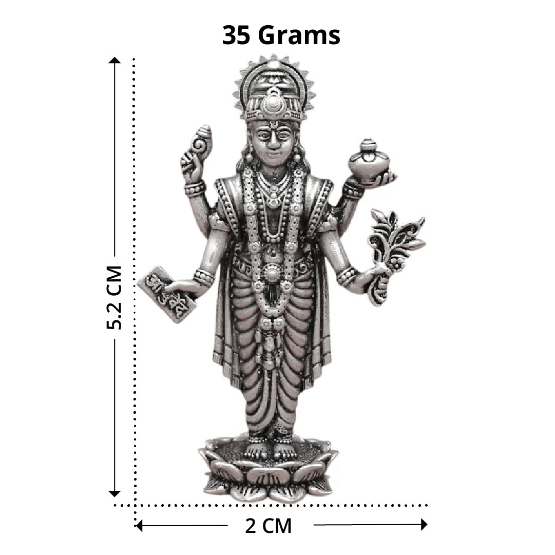 Guardian of Health: Silver Dhanvantri Statue
