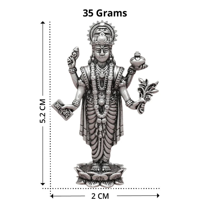 Guardian of Health: Silver Dhanvantri Statue