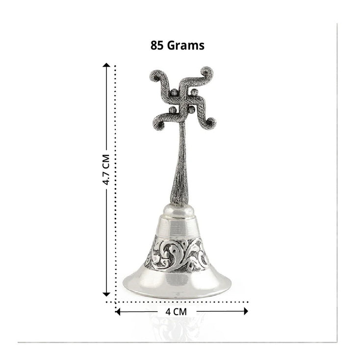 Silver Swastik Pooja Bell