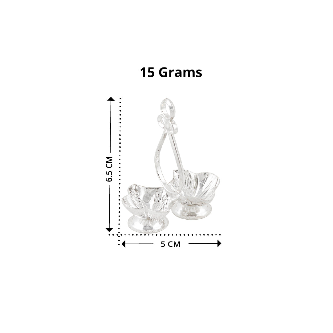 92.5 Pure Silver Two-Bowl Panchapali