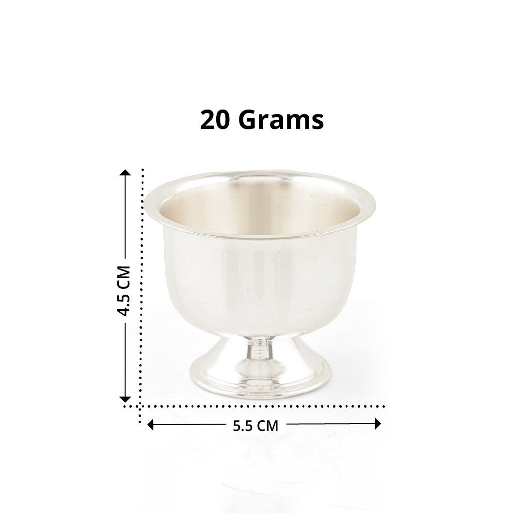 92.5 Pure Silver Plain Pooja / Prasadam Bowl
