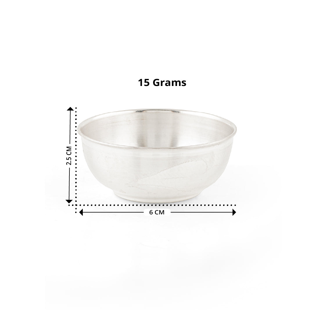 Pure Silver Pooja  - Simple & Elegant Bowl