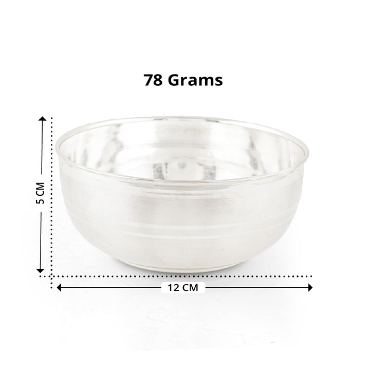 Pure Silver plain Pooja Bowl