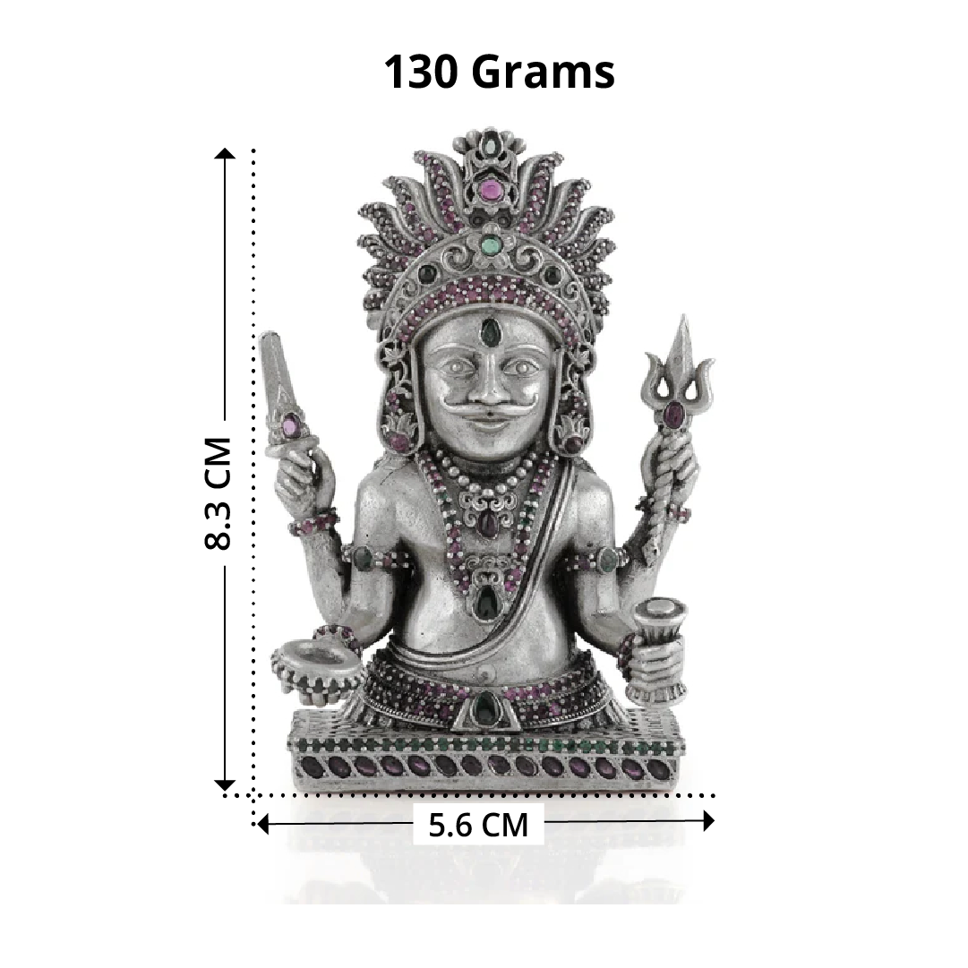 Silver Nakoda Bhairava a touch of divine strength.
