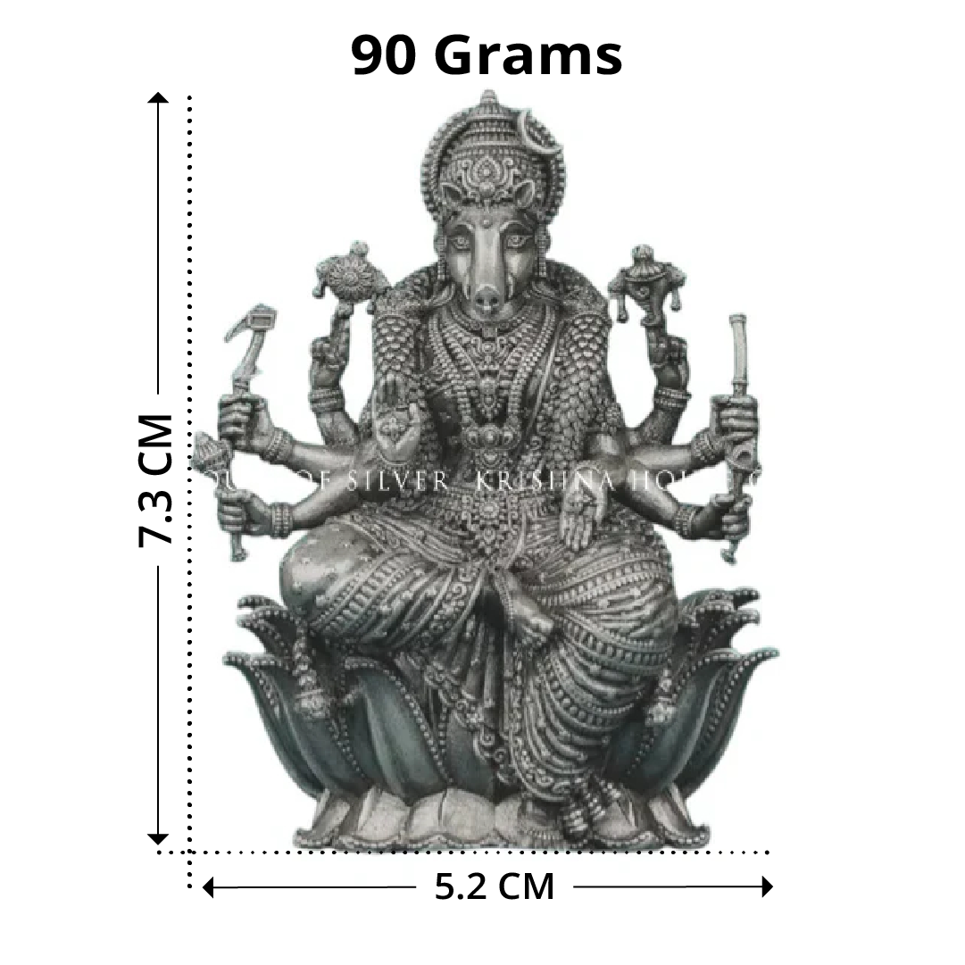 Varahi Devi 92.5 Silver Idol : The Warrior Goddess of Strength and Courage