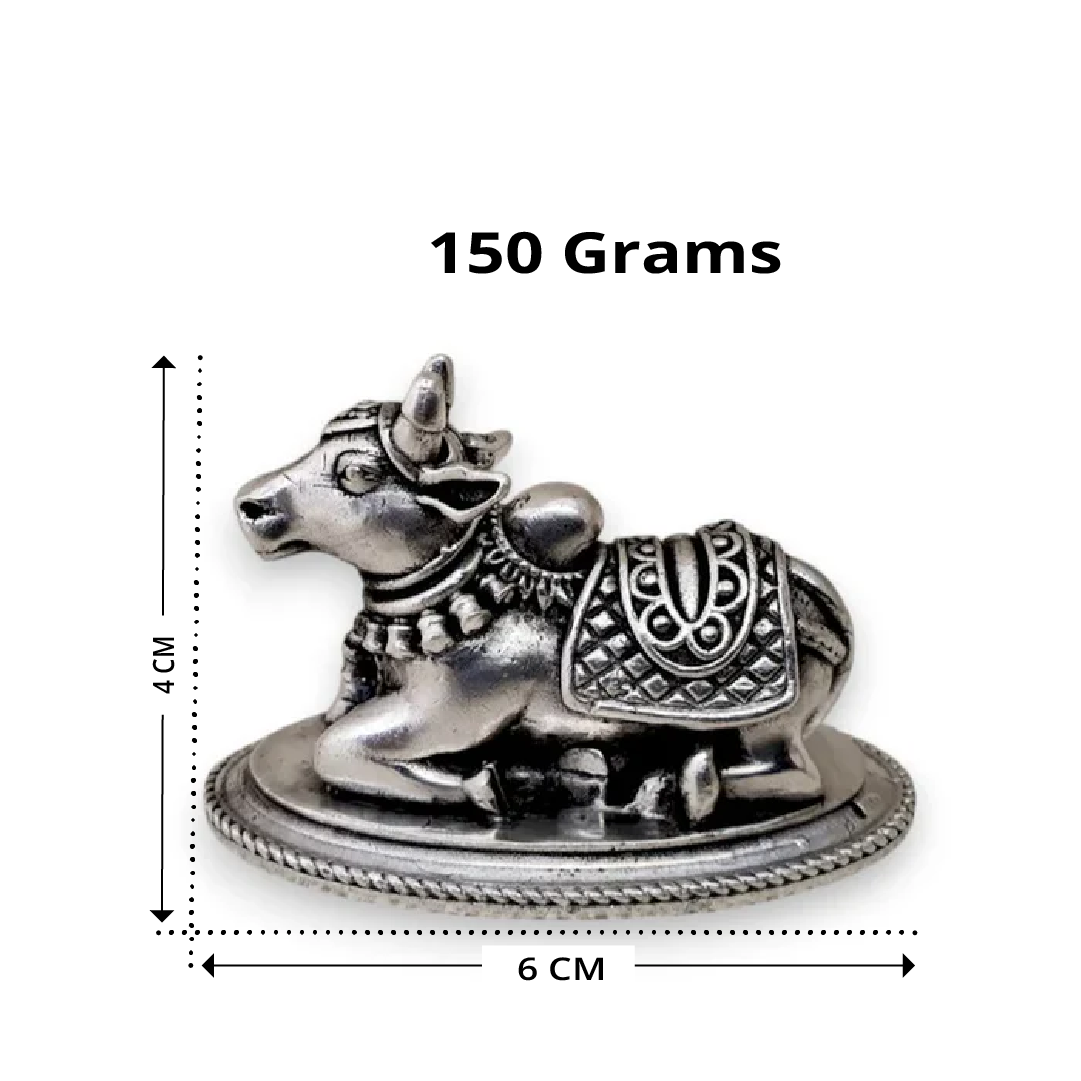 Silver Nandi Idol - Vahana of Lord Shiva