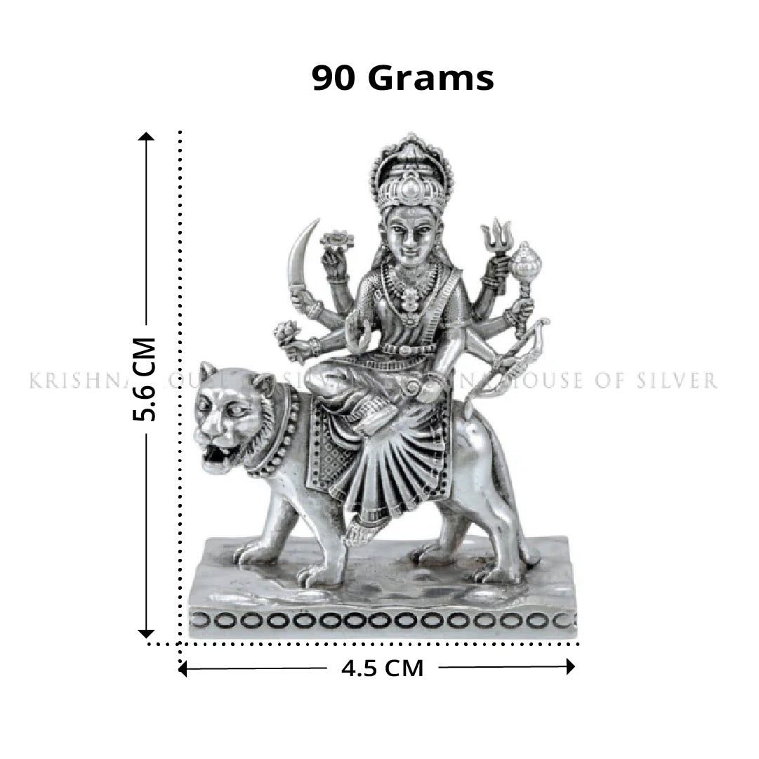 Goddess Durga in Silver