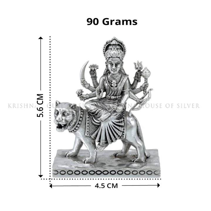 Goddess Durga in Silver