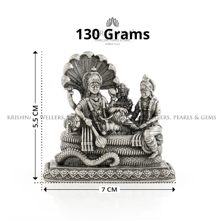Vishnu Laxmi With Sesha Naga Idol  In Silver