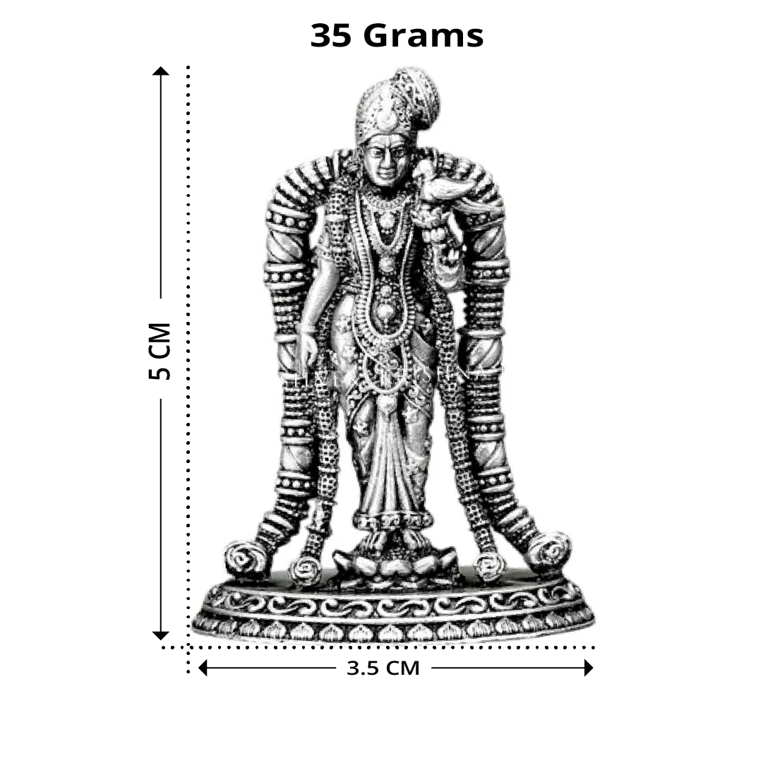 Antique Finish Silver Andalama Idol - Traditional Design