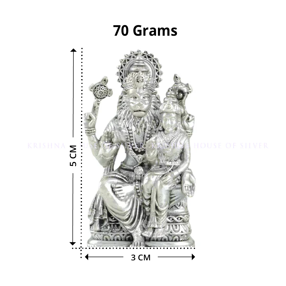 Divine Lakshmi Narasimha Swamy Idol in 92.5 Silver