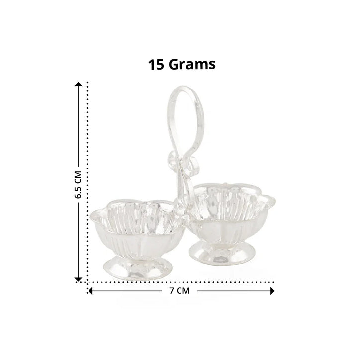 Beautiful Set of 2 Kumkum and Haldi Bowls