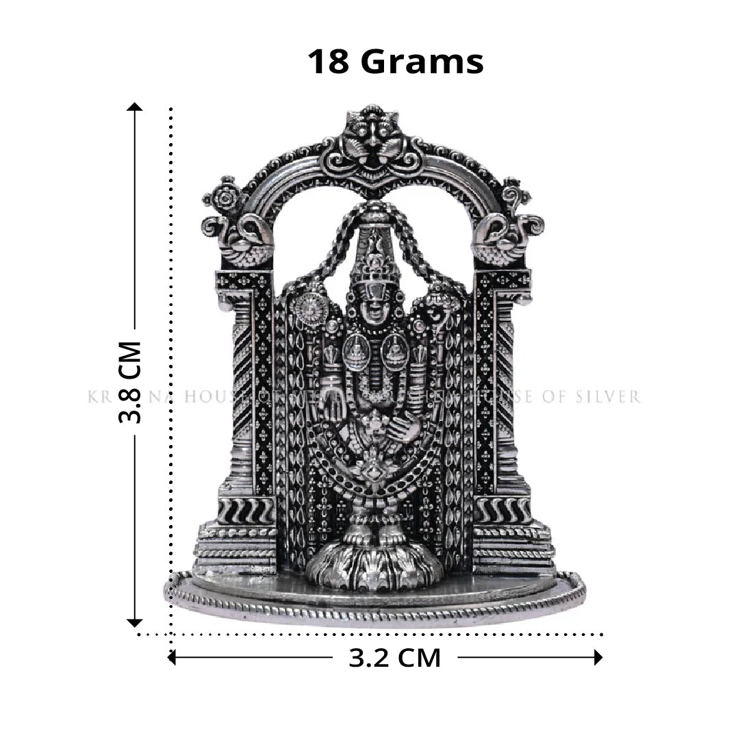 Lord Balaji Idol Crafted in 92.5 Pure Silver