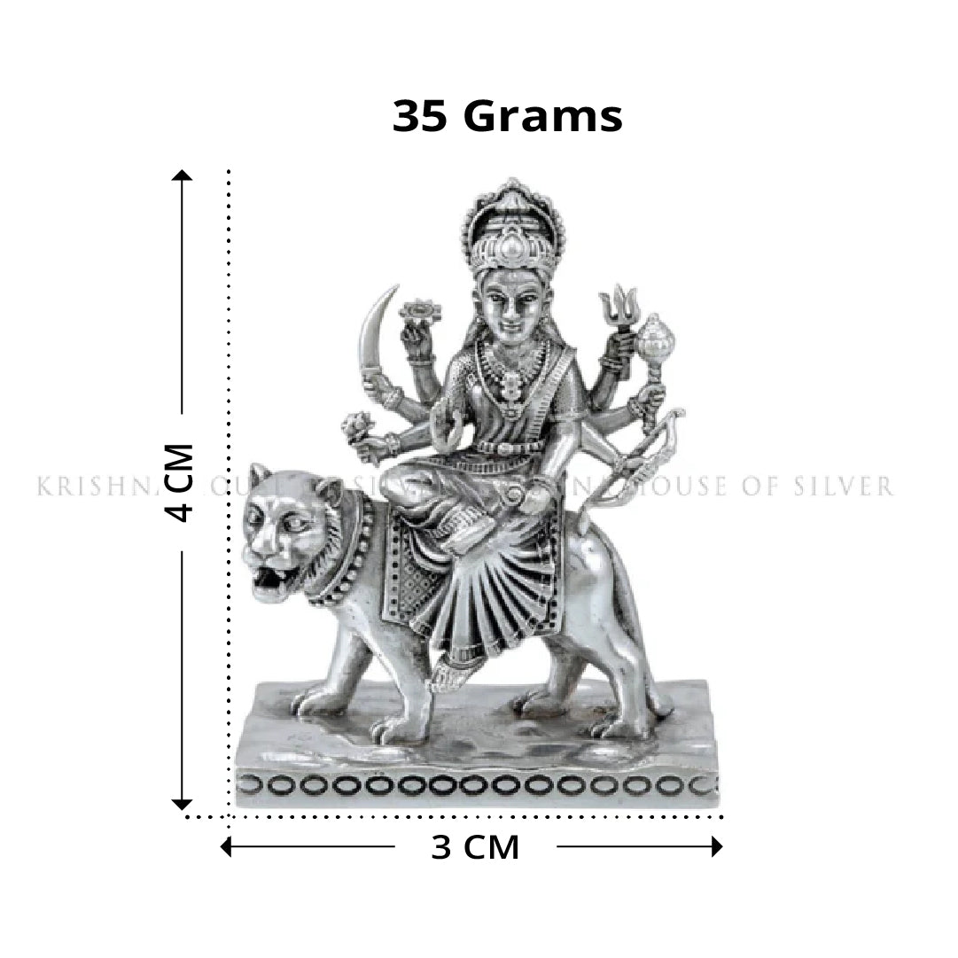 Goddess Durga in Silver
