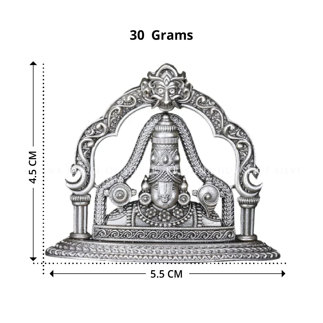 Silver Half Balaji Arch for Deity