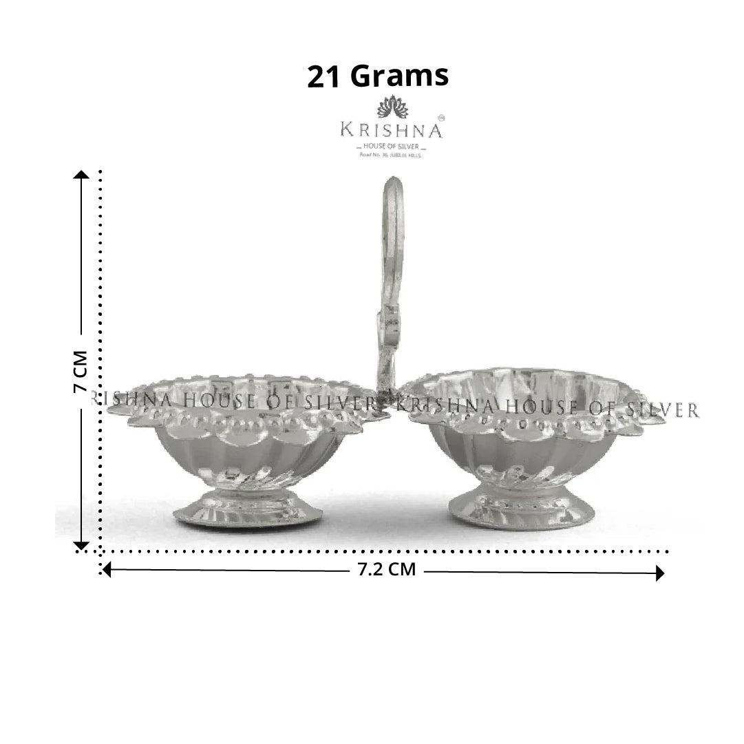 En vogue Haldi Silver KumKum Set