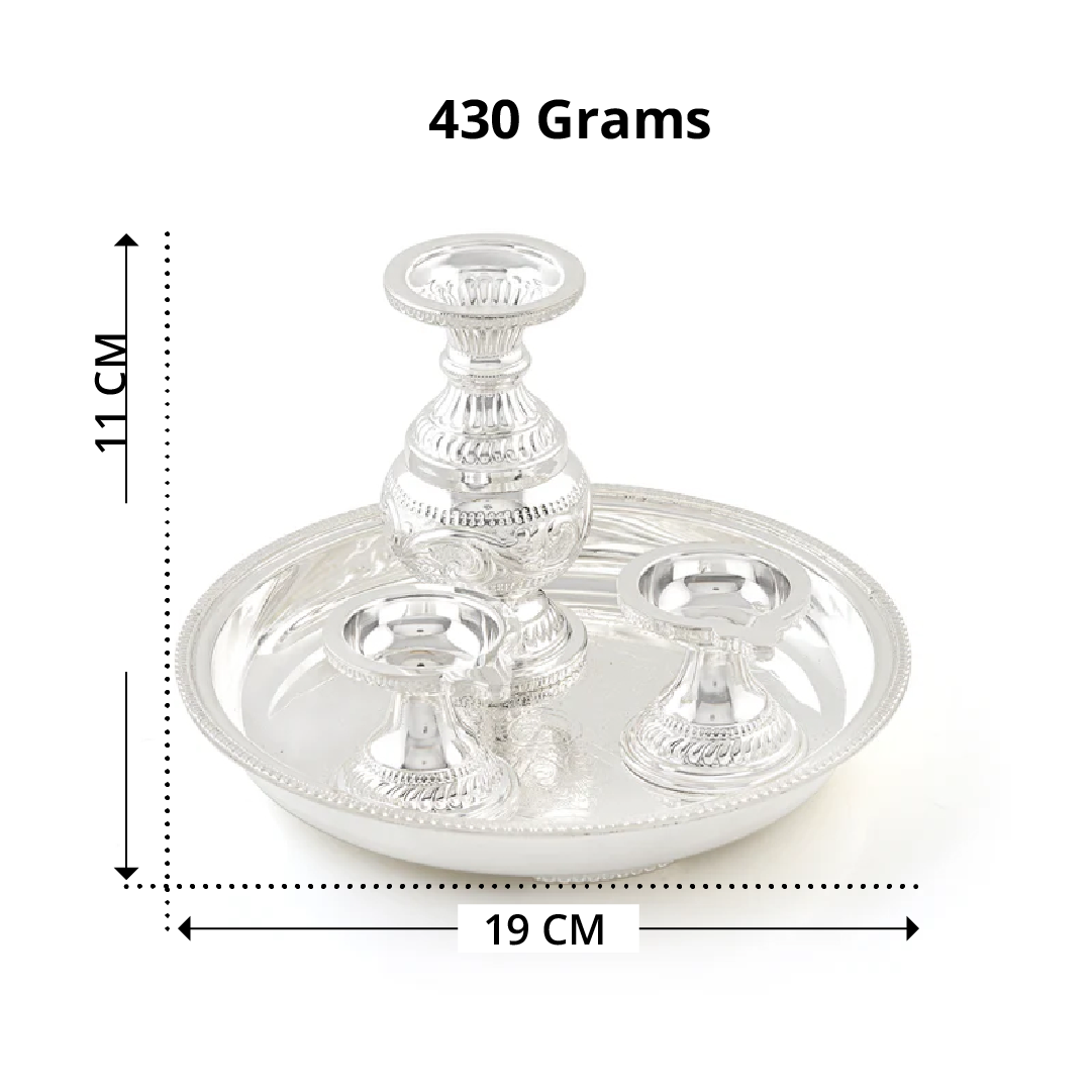 Classic Silver Pooja Thali