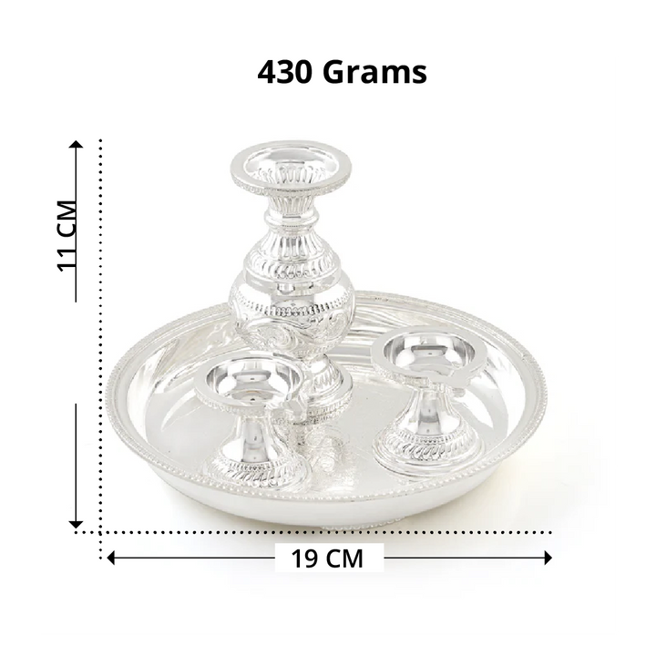 Classic Silver Pooja Thali