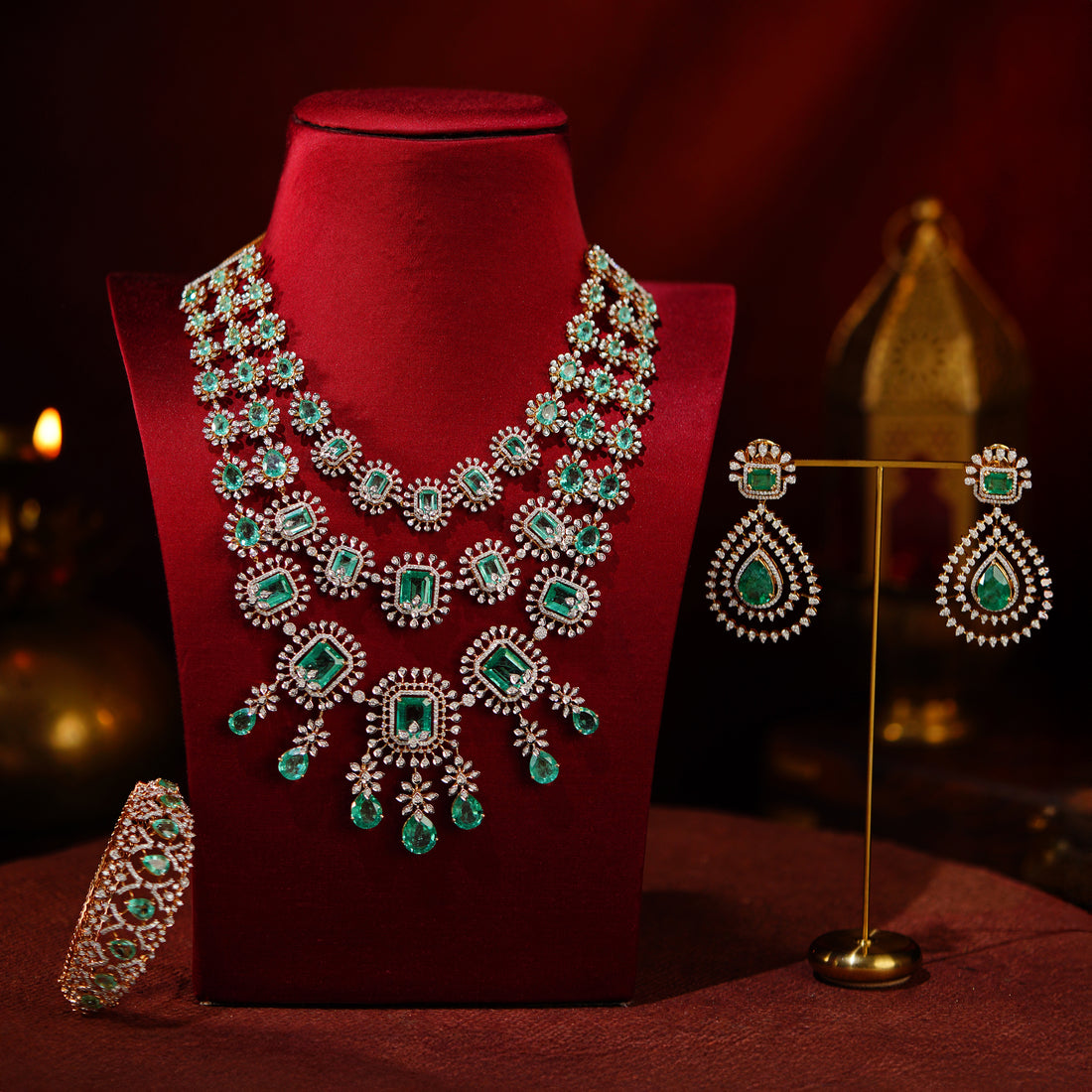 18K Diamond Bridal Haram Set