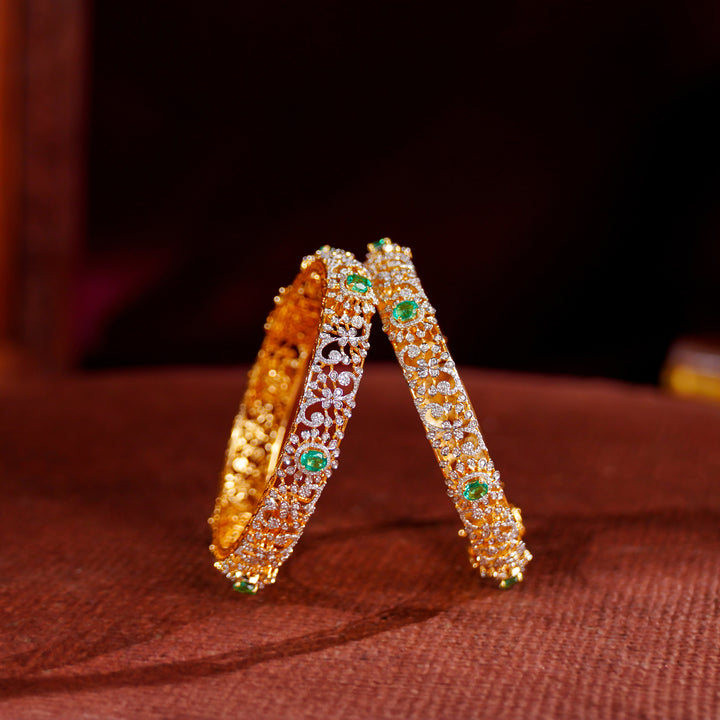 18K Diamond Wedding Bangles