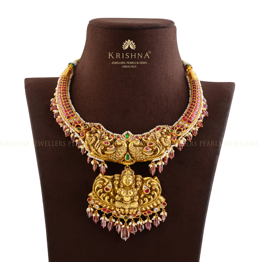 Kundan Gold Kanti Necklace - Krishna Jewellers Pearls and Gems