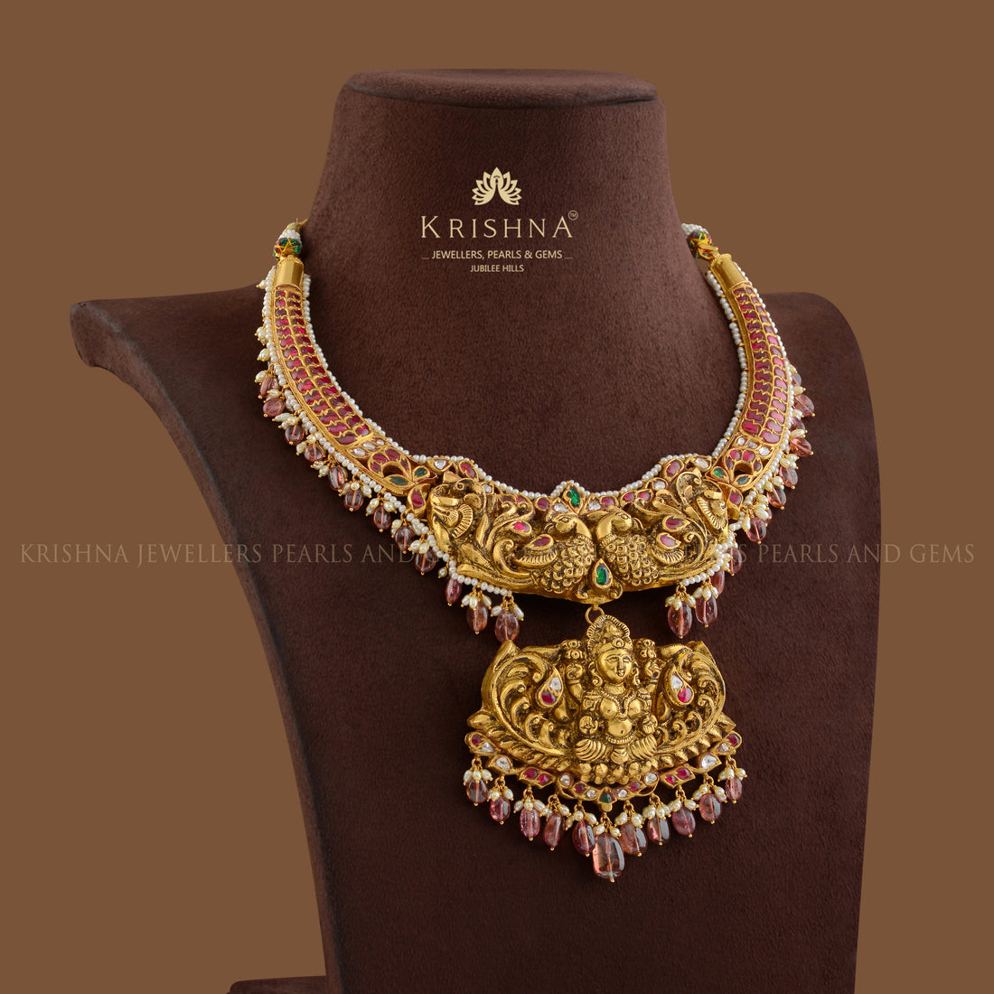 Kundan Gold Kanti Necklace - Krishna Jewellers Pearls and Gems