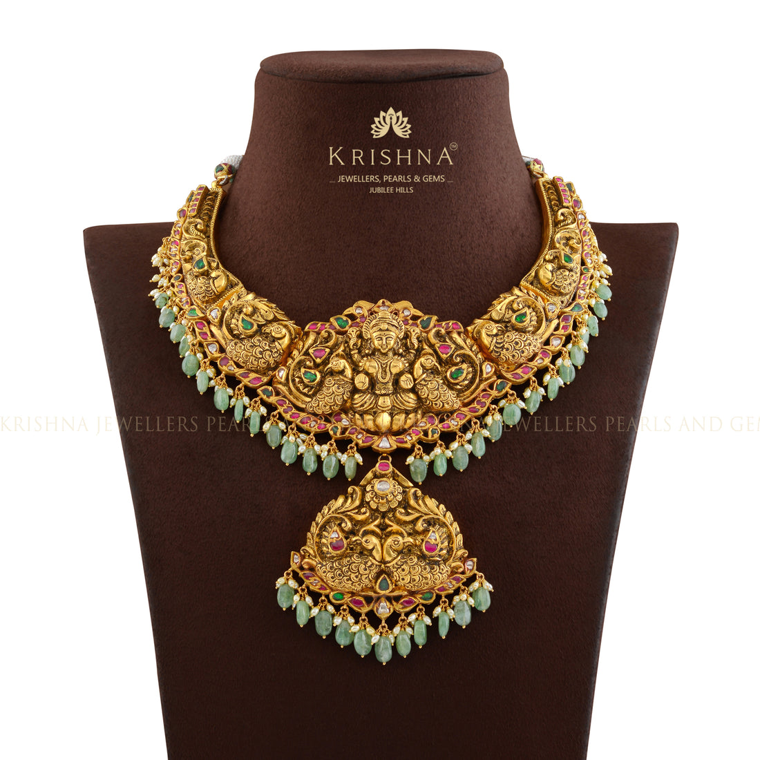 Divine Laxmi Gold Necklace - Krishna Jewellers Pearls and Gems