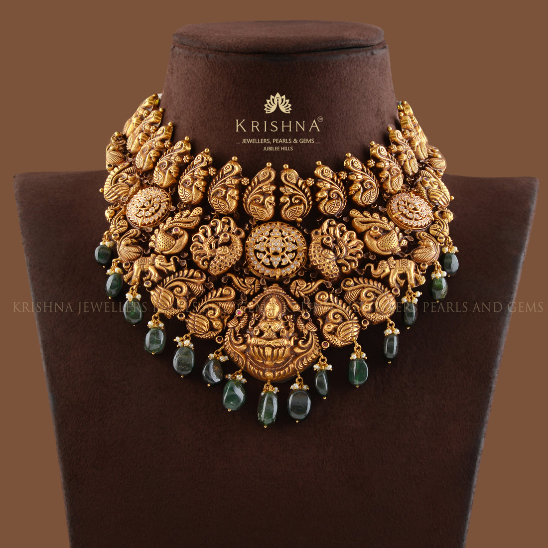 Antique Bridal Gold Nakshi Choker - Krishna Jewellers Pearls and Gems