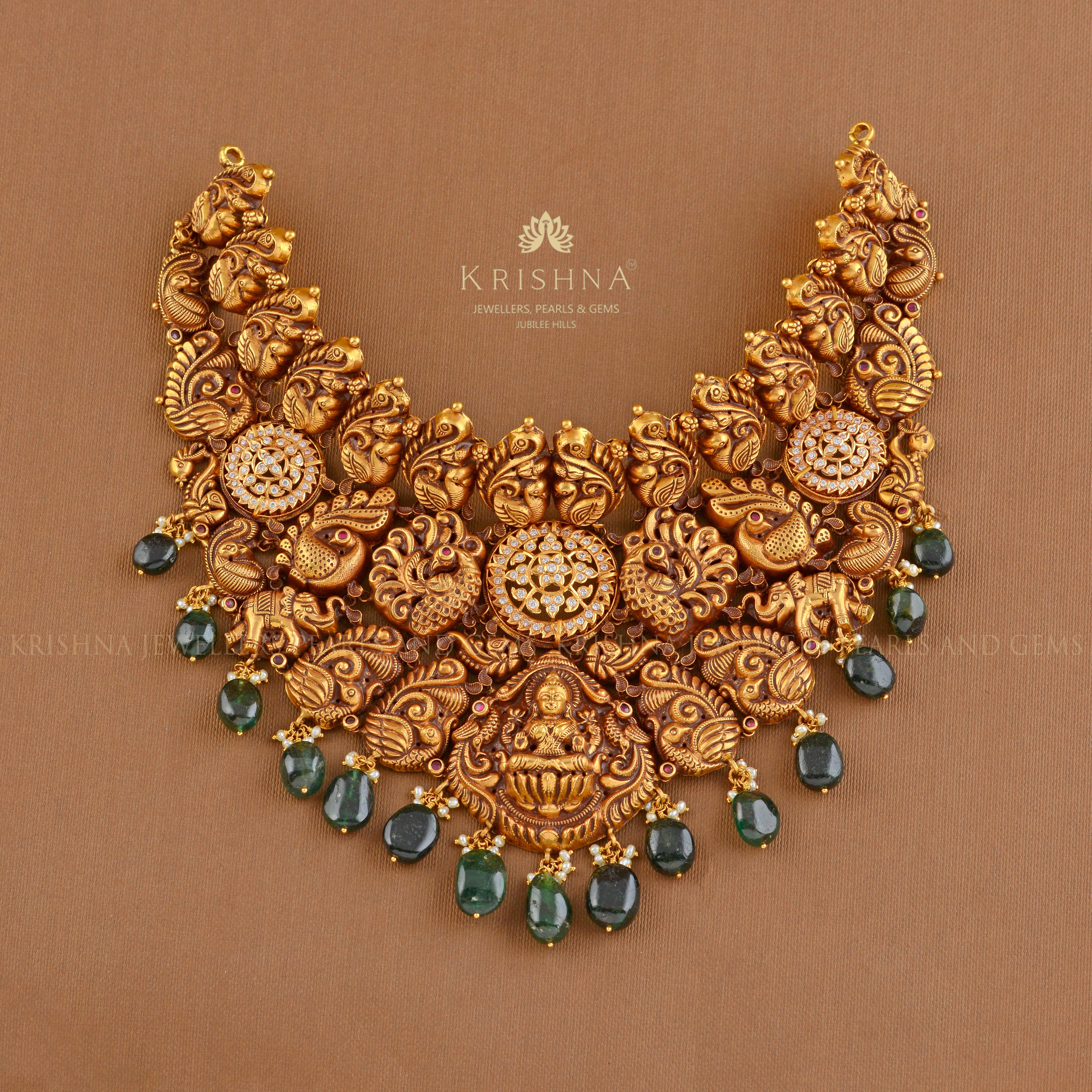 Antique Bridal Gold Nakshi Choker - Krishna Jewellers Pearls and Gems