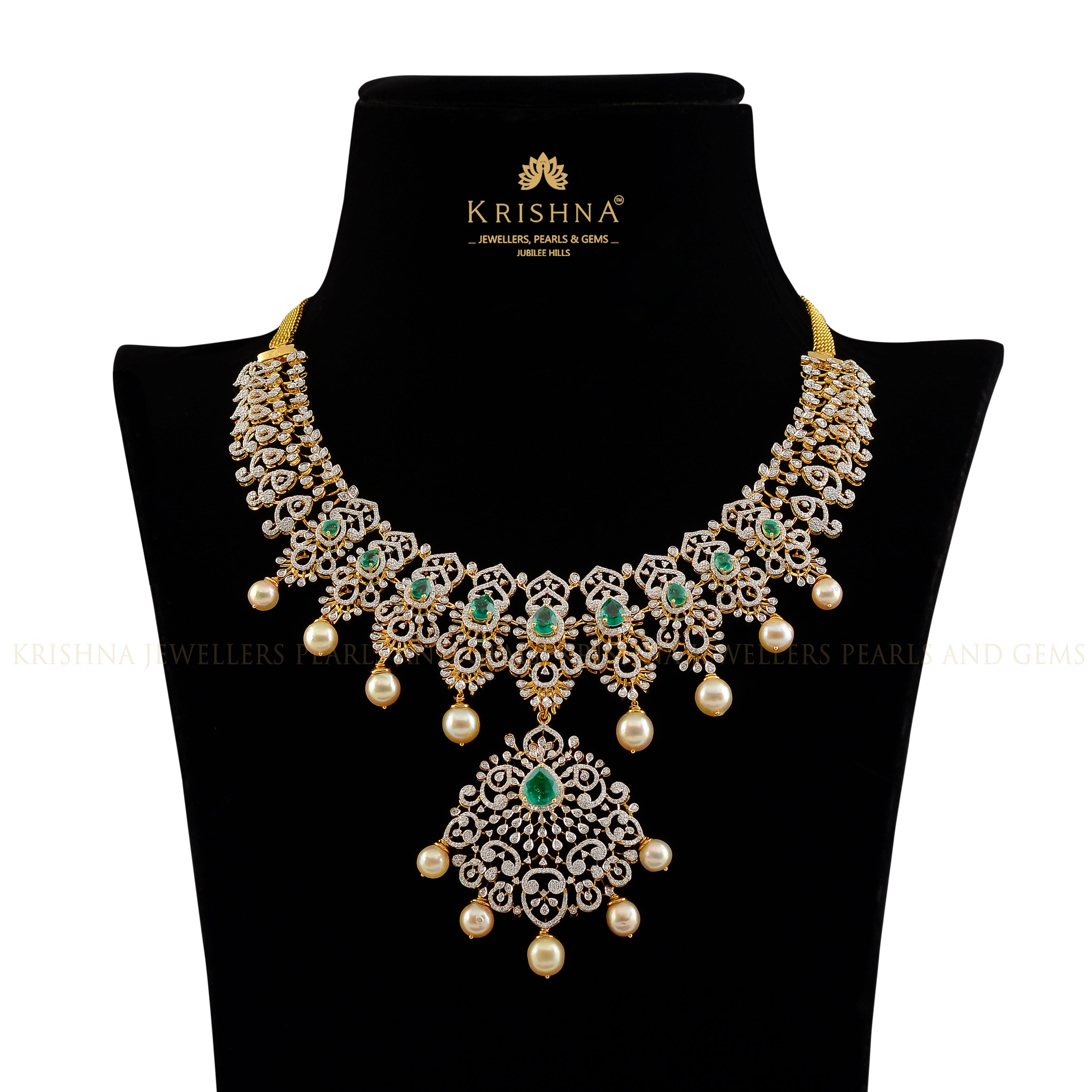 Mesmerizing Luxy Diamond Necklace - Krishna Jewellers Pearls and Gems