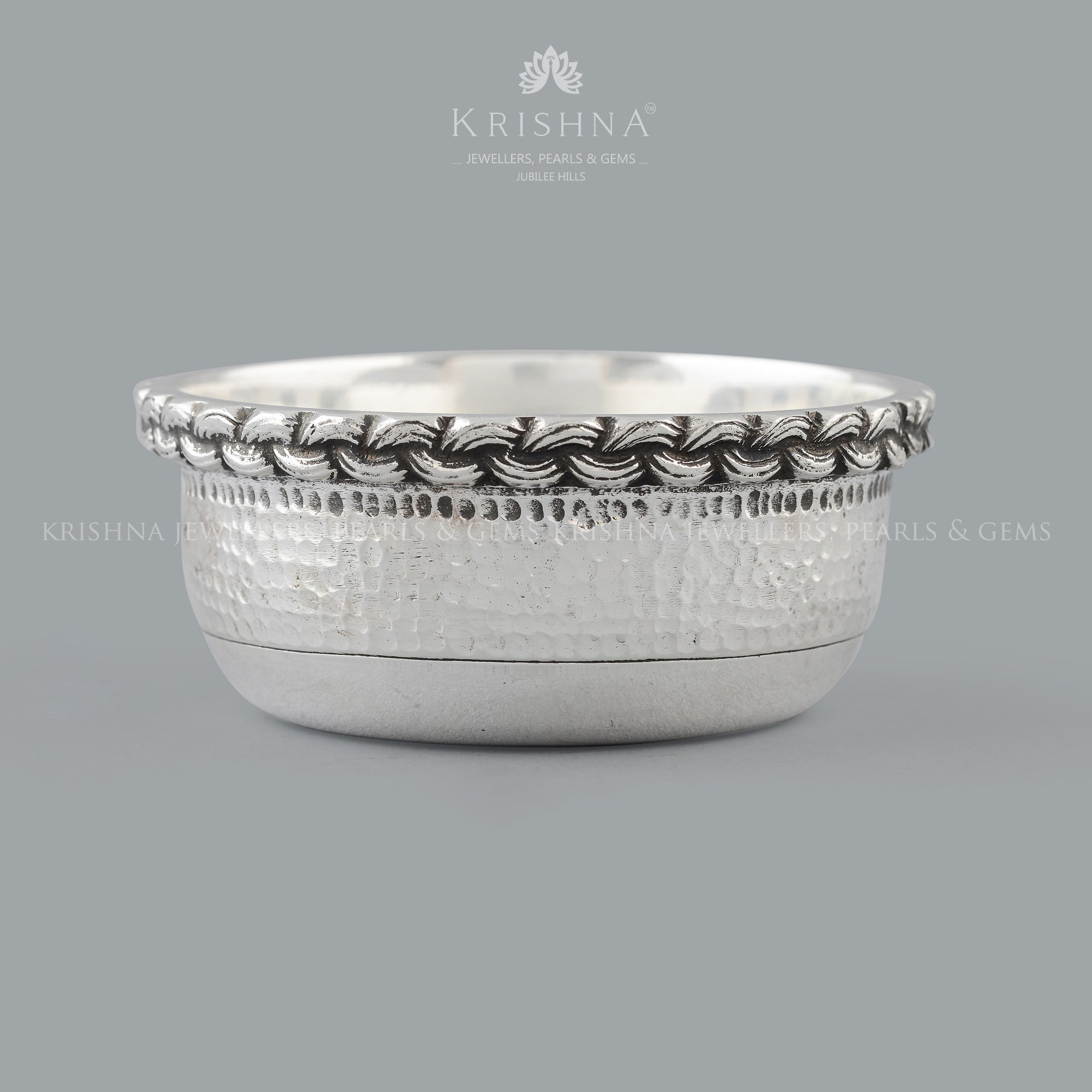 Antique Pure Silver Bowl - Krishna Jewellers Pearls and Gems