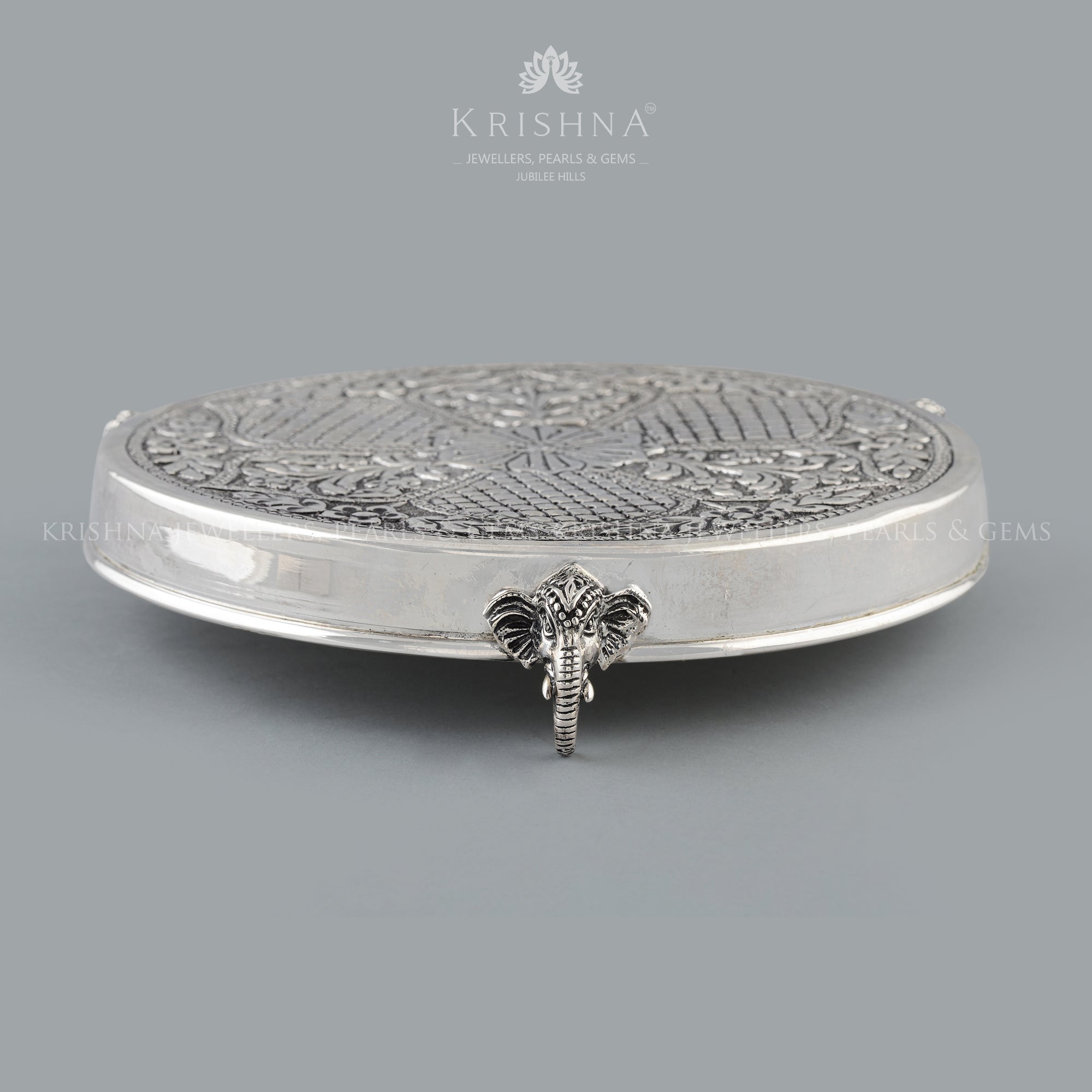 Divine Silver Pooja Table - Krishna Jewellers Pearls and Gems