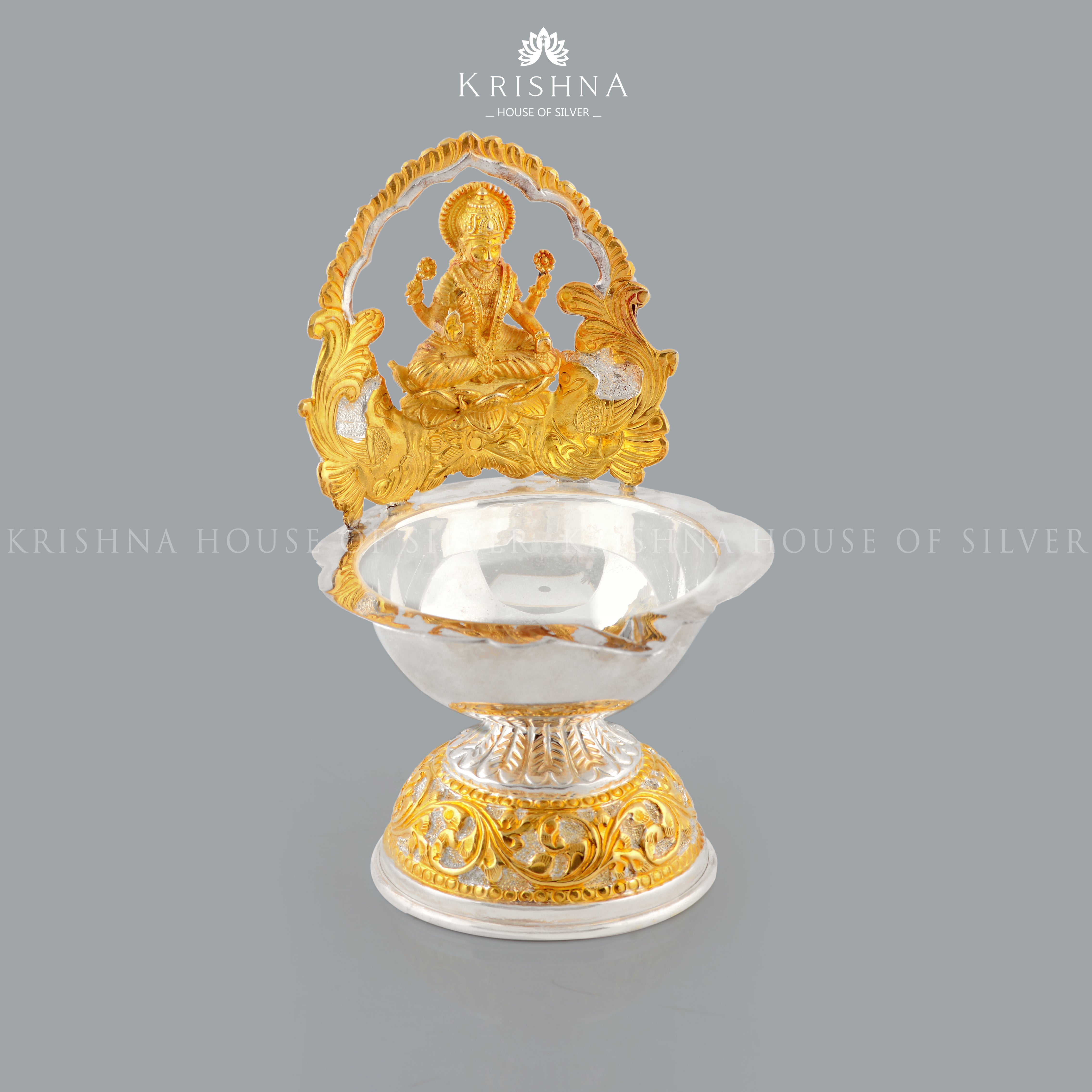Divine Laxmi Deepam in Antique Finish - Krishna Jewellers Pearls and Gems