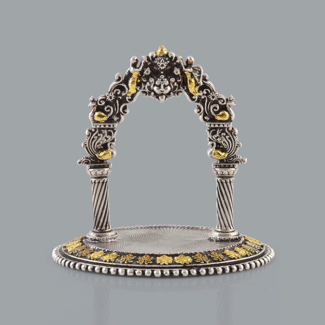 Antique Silver Temple Frame - Krishna Jewellers Pearls and Gems