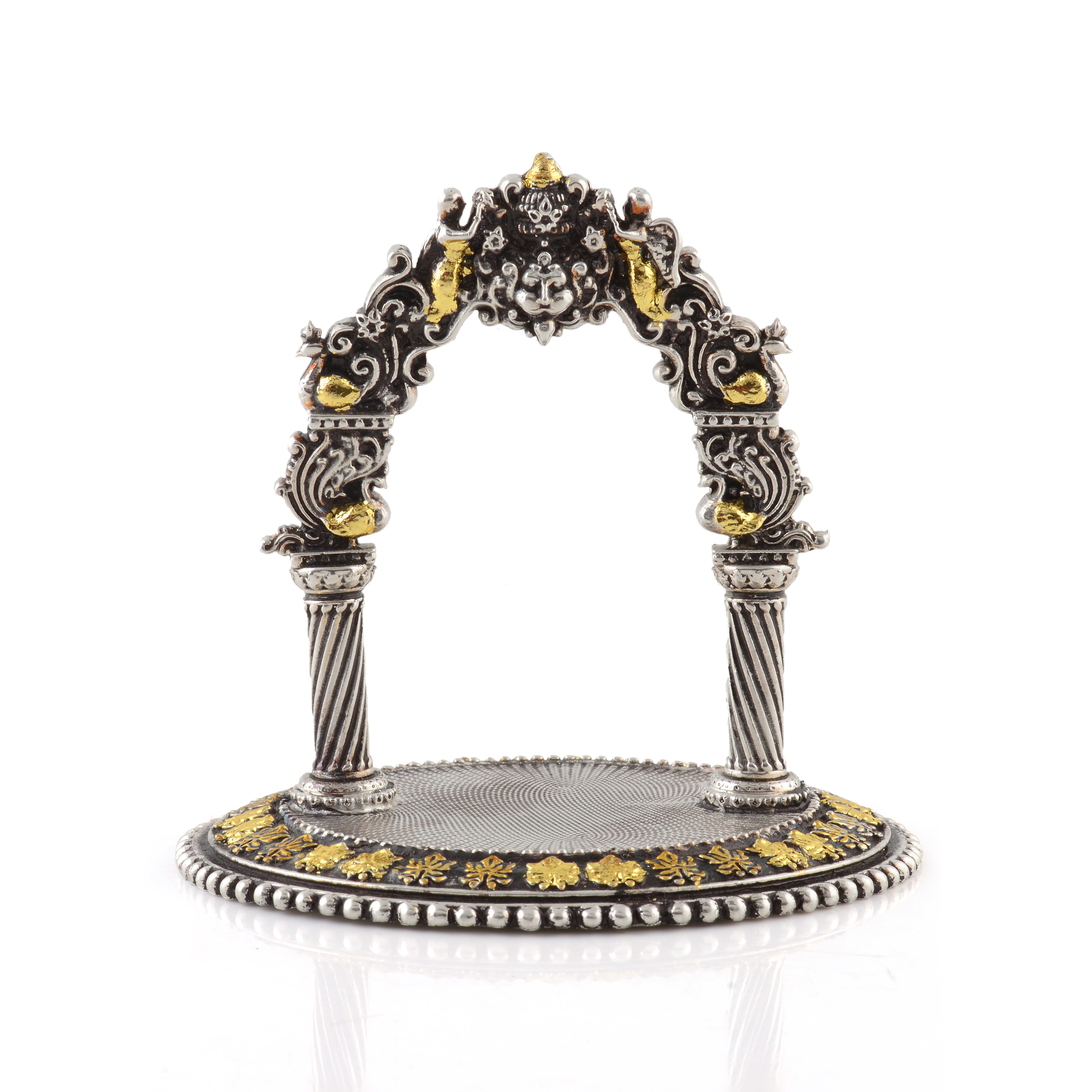 Antique Silver Temple Frame - Krishna Jewellers Pearls and Gems