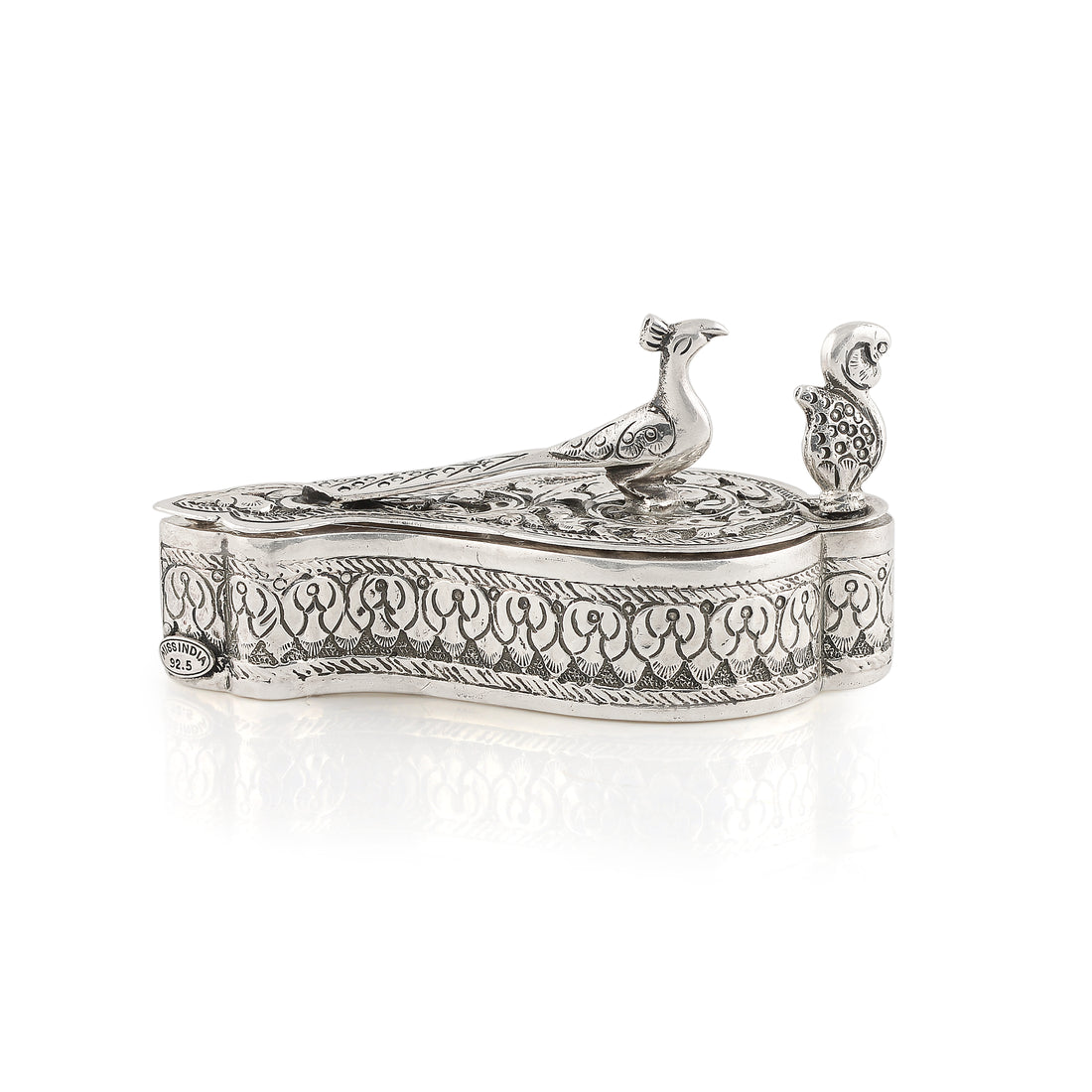 Peacock Embossed Kumkum Box.