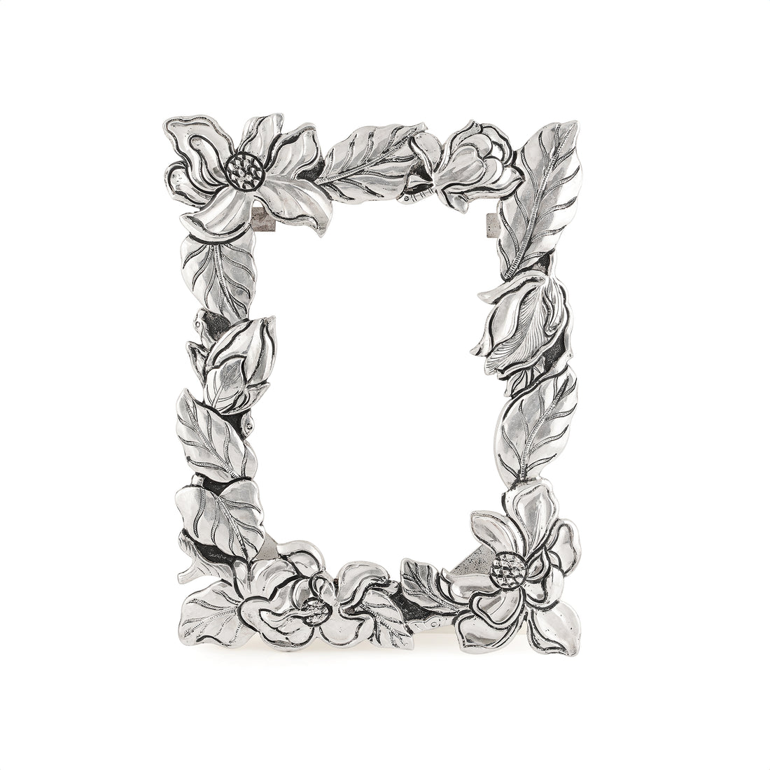 Frame your moments with silver flower charm.