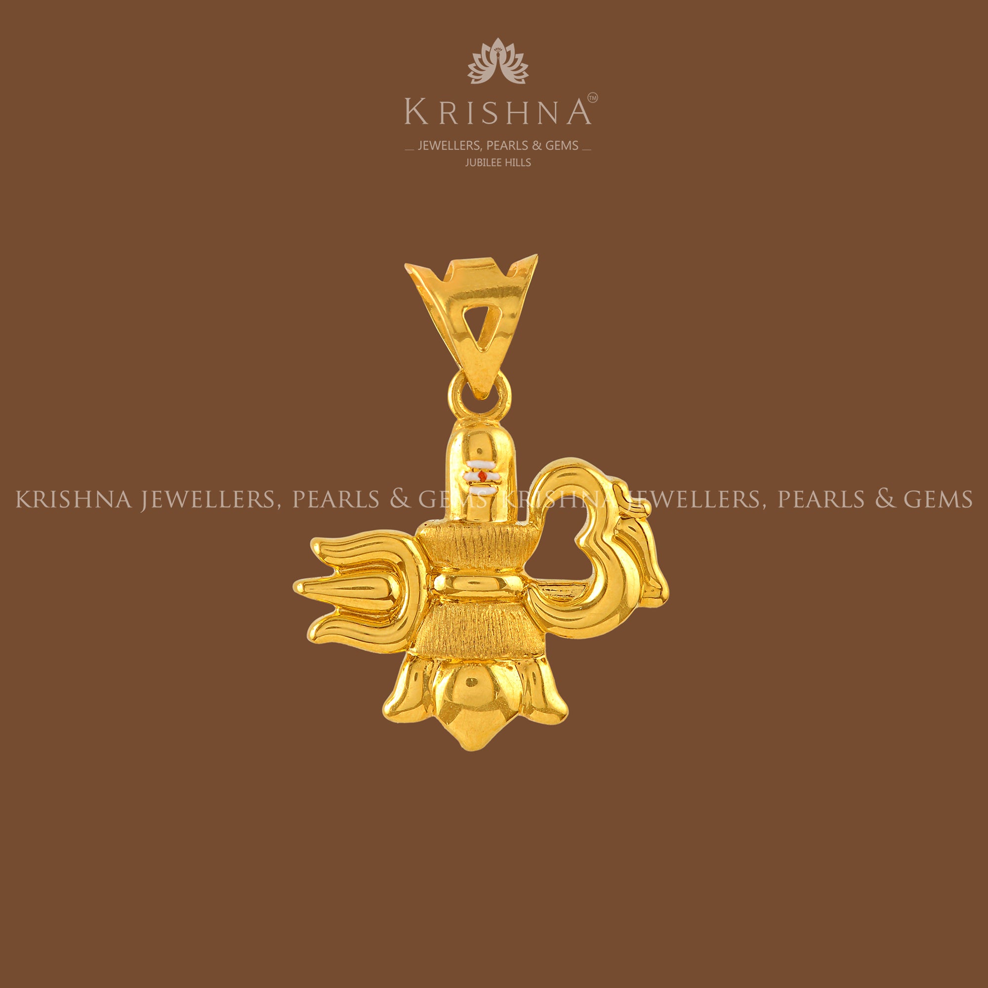 Shiva Lingam Pendant in Gold - Krishna Jewellers Pearls and Gems
