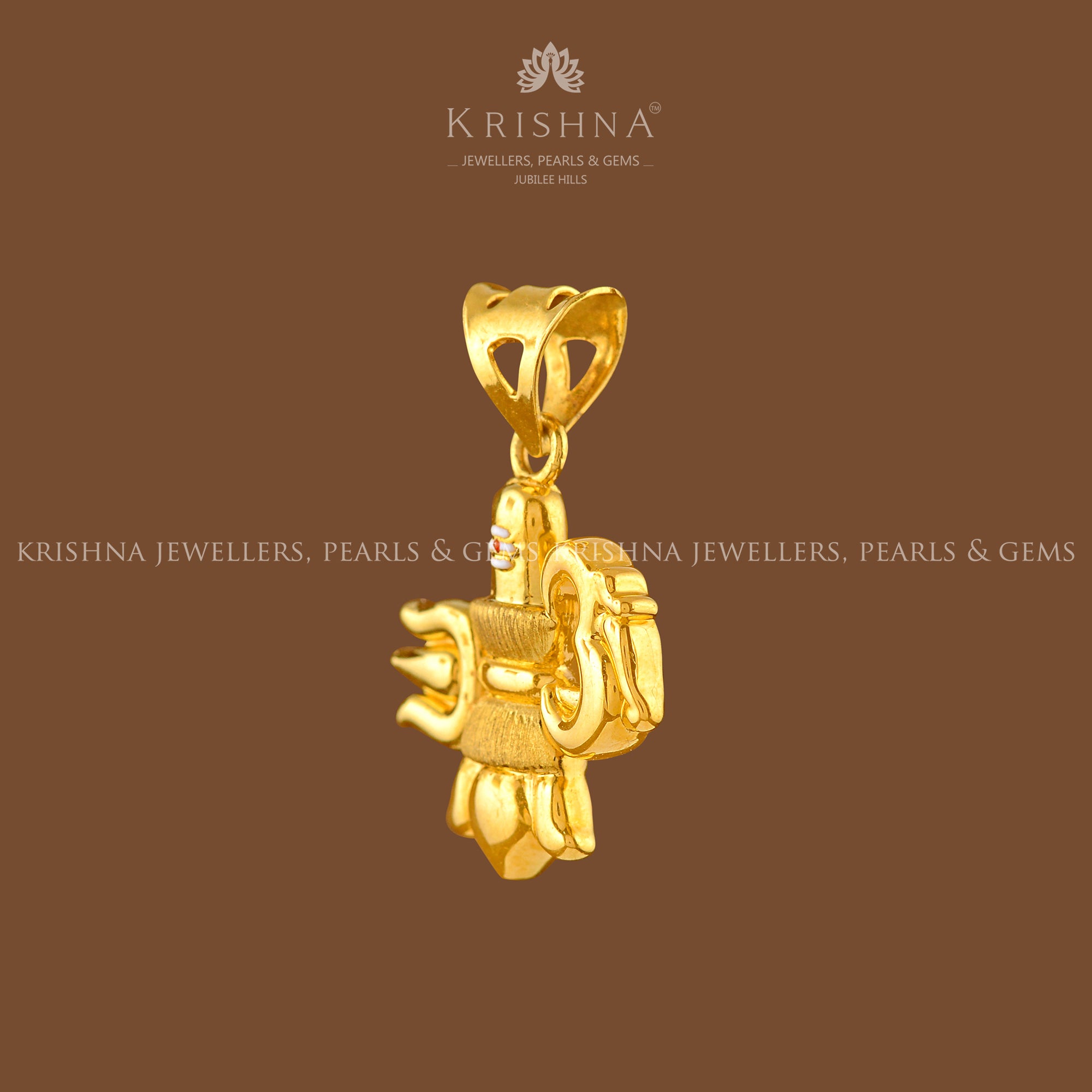 Shiva Lingam Pendant in Gold - Krishna Jewellers Pearls and Gems