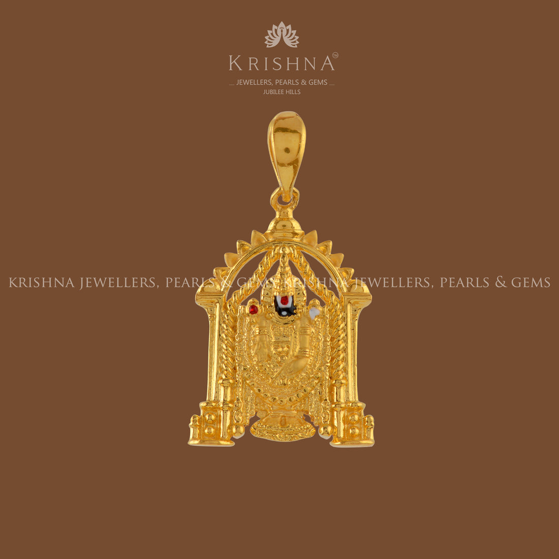 Lord Venkateshwara Pendant In Gold - Krishna Jewellers Pearls and Gems