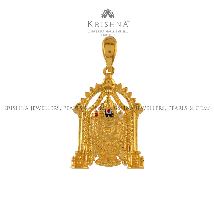 Lord Venkateshwara Pendant In Gold - Krishna Jewellers Pearls and Gems