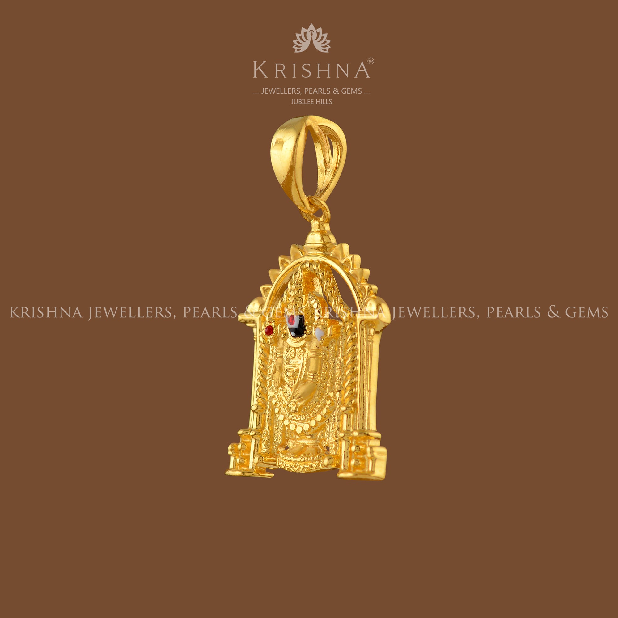 Lord Venkateshwara Pendant In Gold - Krishna Jewellers Pearls and Gems