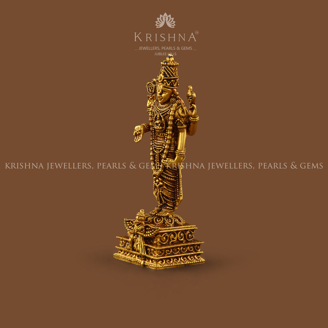 Divine Balaji Idol In Gold - Krishna Jewellers Pearls and Gems