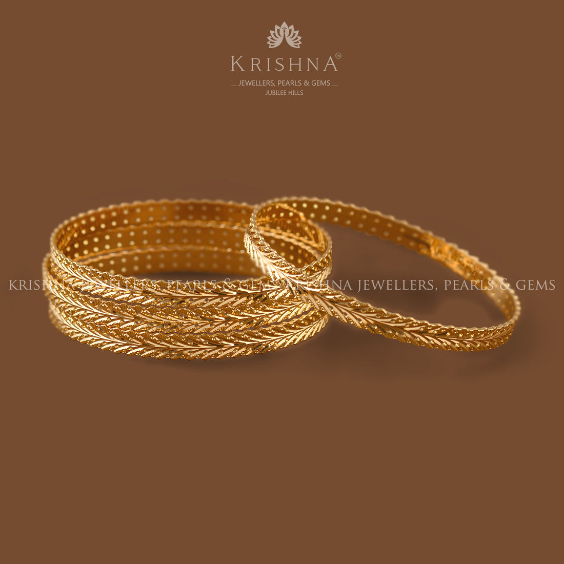 Modern 22K Gold Bangles - Krishna Jewellers Pearls and Gems