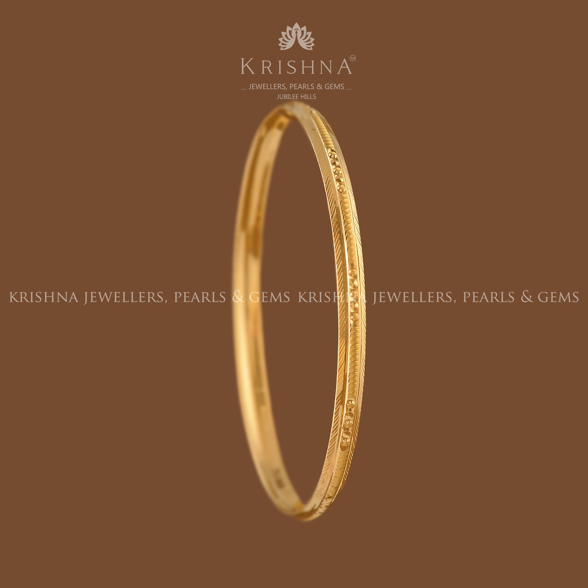 Stylish Thin Gold Bangles Design For Daily Wear - Krishna Jewellers Pearls and Gems
