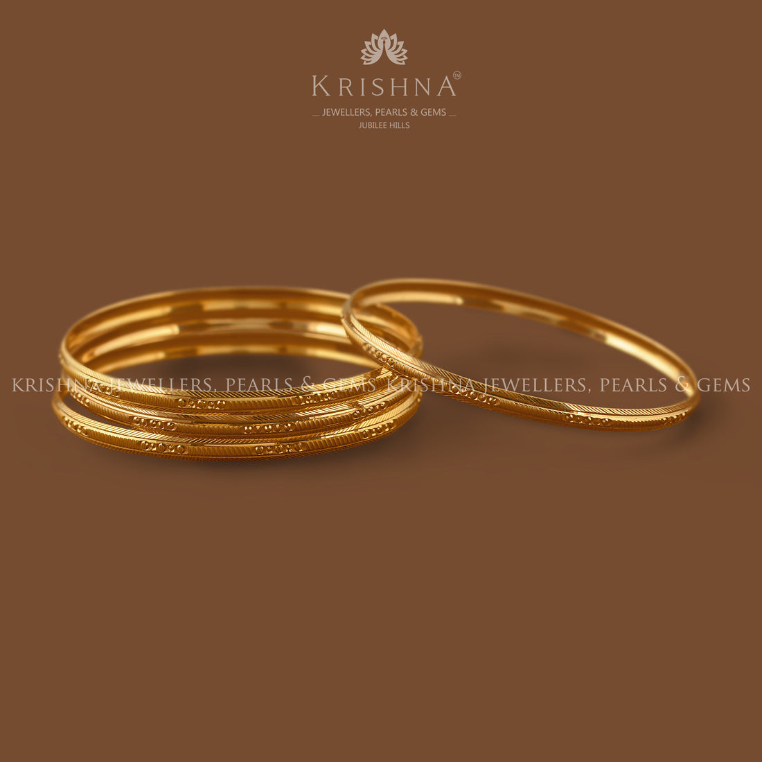 Stylish Thin Gold Bangles Design For Daily Wear - Krishna Jewellers Pearls and Gems