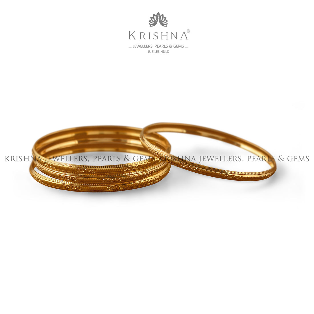 Stylish Thin Gold Bangles Design For Daily Wear - Krishna Jewellers Pearls and Gems