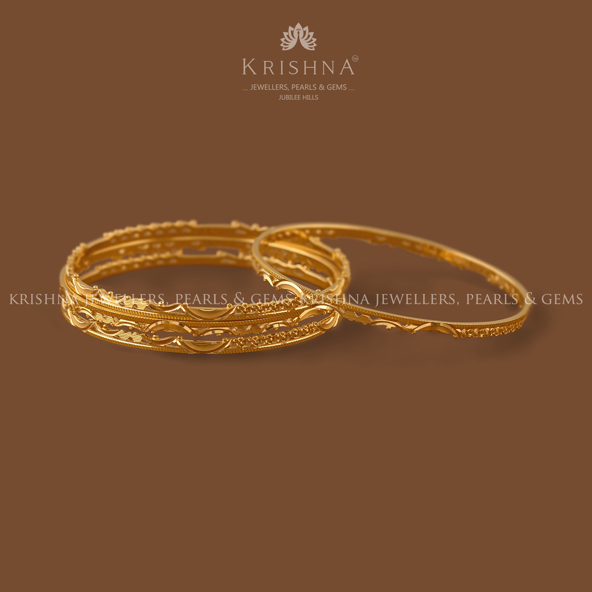 Classic Gold Bangles - Krishna Jewellers Pearls and Gems