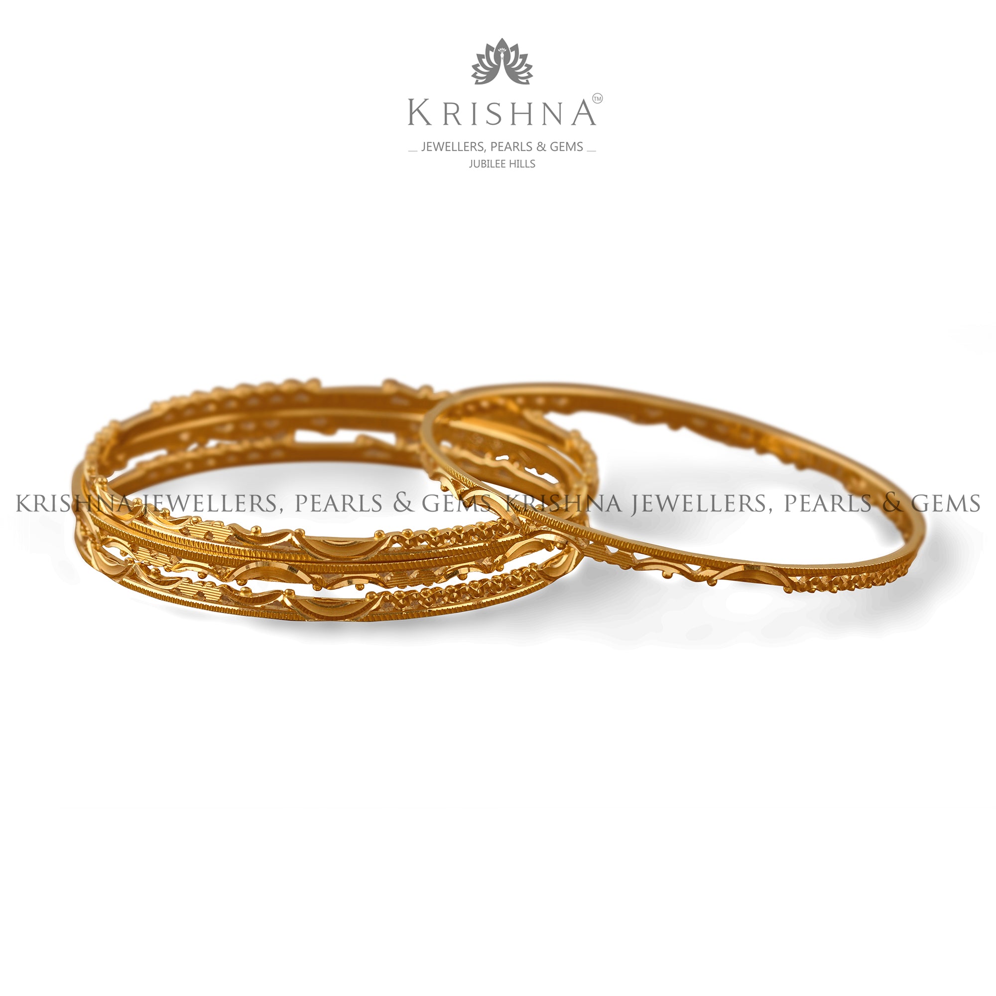 Classic Gold Bangles - Krishna Jewellers Pearls and Gems