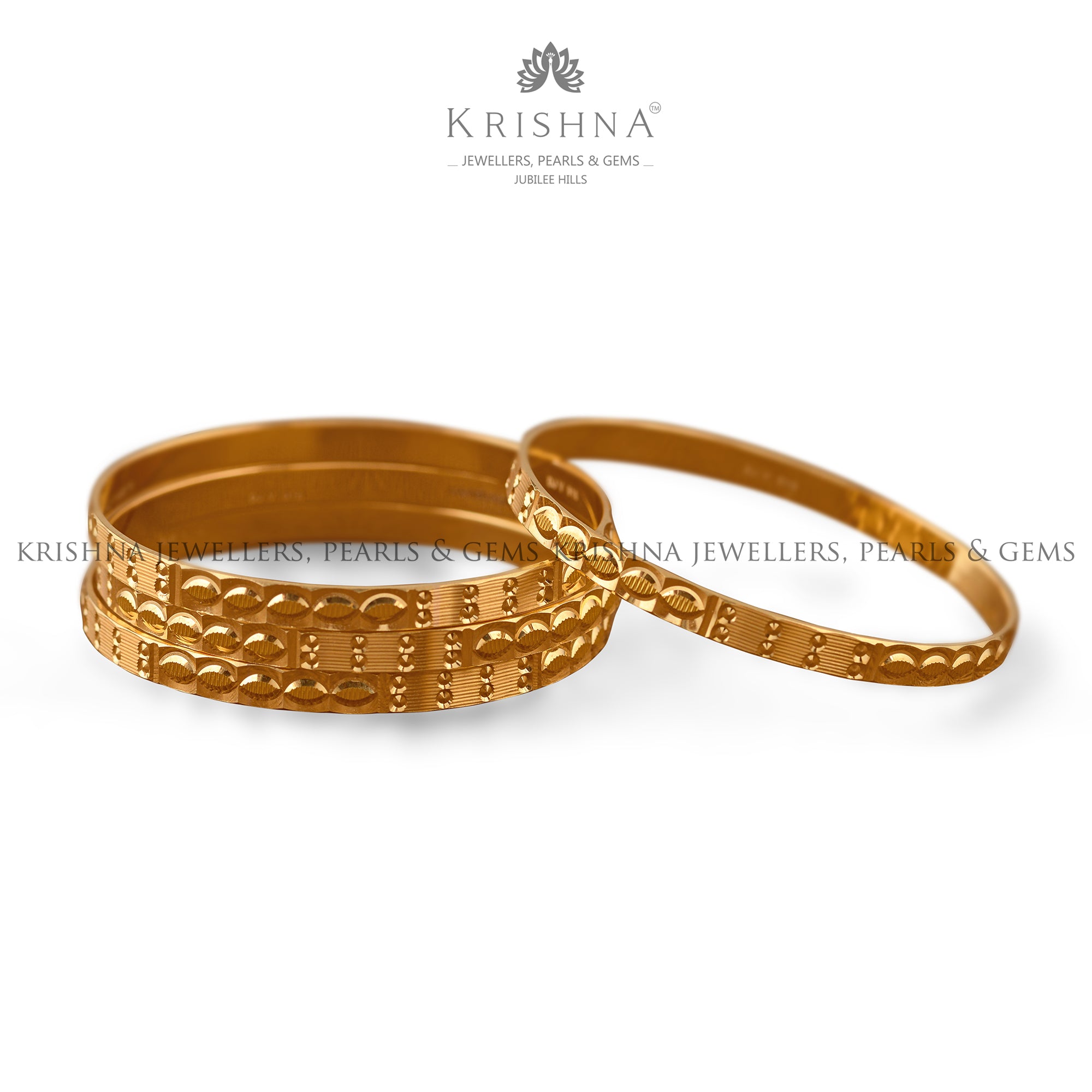 Luxy Gold Bangles - Krishna Jewellers Pearls and Gems
